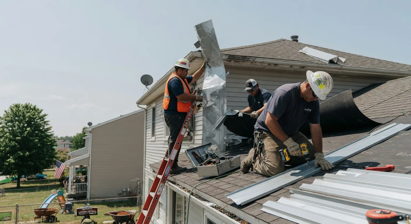 Storm Damage Metal Roof Repair in North Waterboro, ME